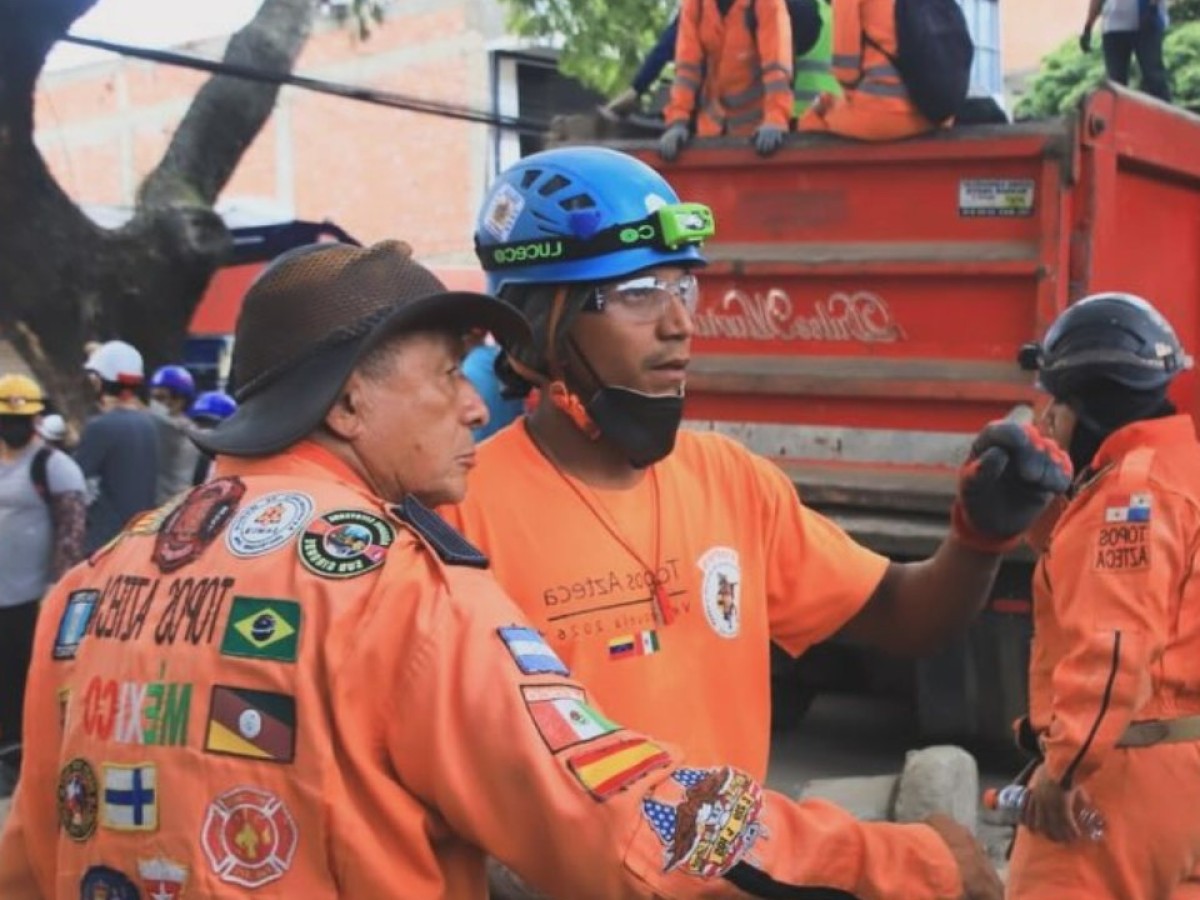 Los Topos Aztecas llegaron a Cali para apoyar rescates tras devastador terremoto