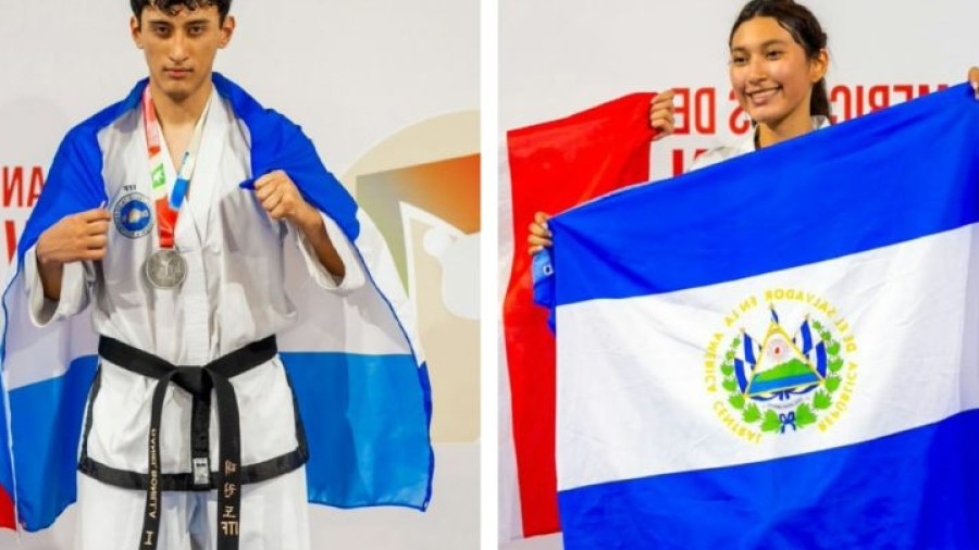 Salvadoreños Camila y Carlos Bonilla ganan medallas de plata en Panamericano de Taekwondo ITF