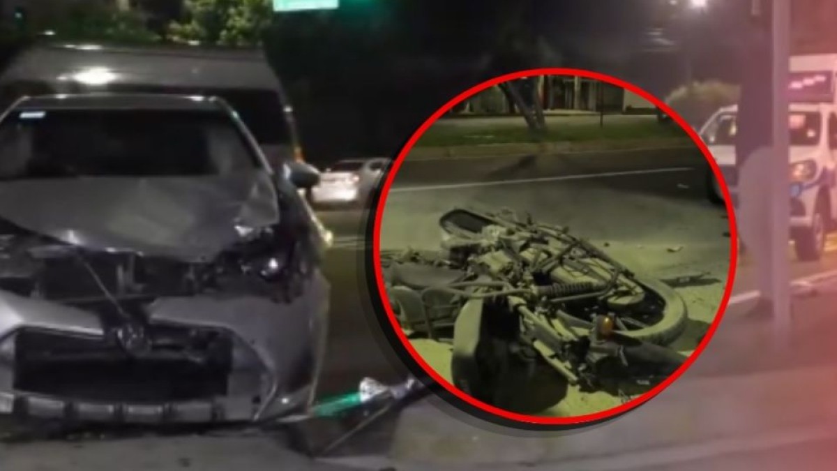 Motociclista resulta herido tras presuntamente pasarse la luz roja en bulevar Constitución