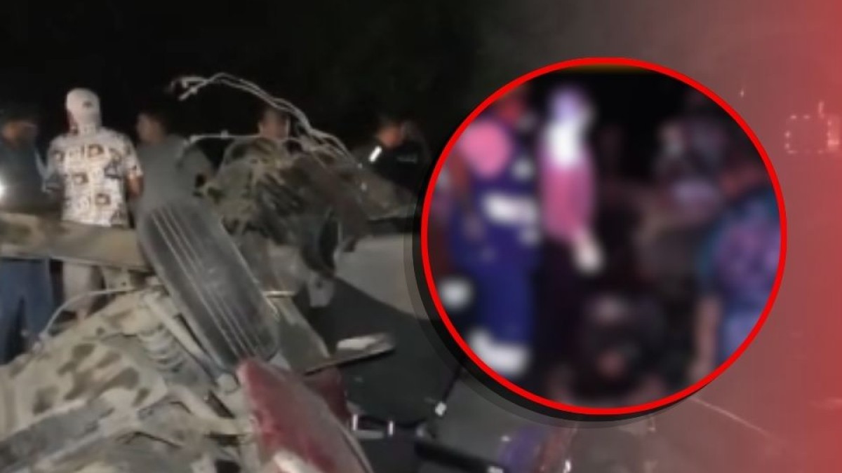 Pickup se parte en dos en carretera a Sonsonate; conductor habría huido y acompañante quedó atrapado