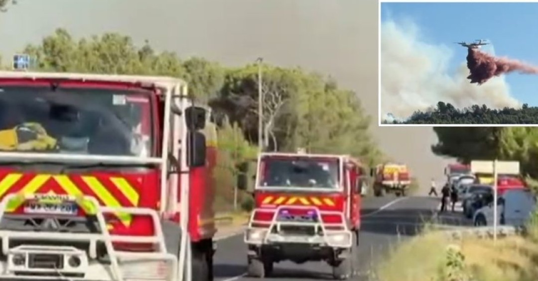Incendio en el sur de Francia obliga a evacuar a casi 3,000 personas