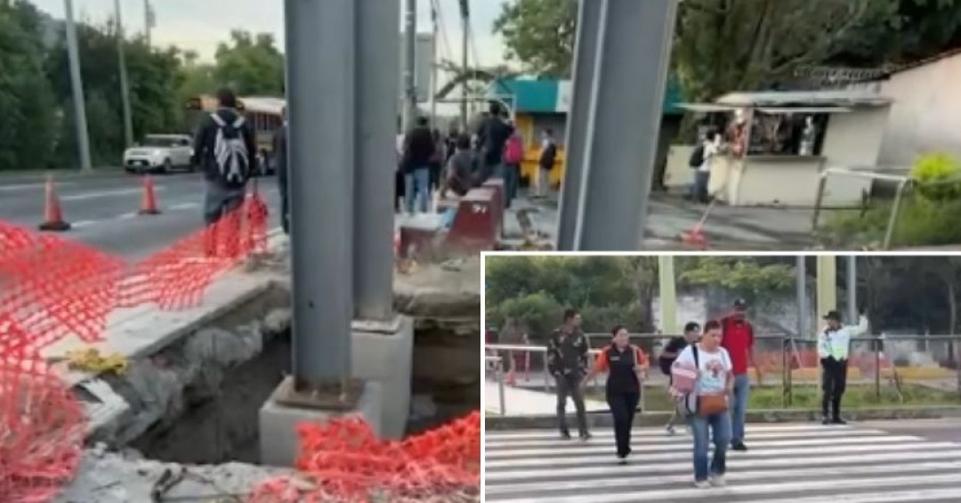 Nueva pasarela toma forma en la Terminal del Sur tras retiro de estructura dañada