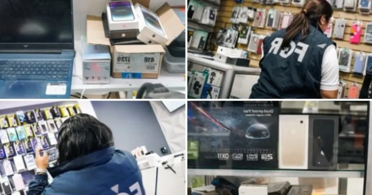 Allanan comercios vinculados a red acusada de ingresar de contrabando celulares de alta gama y consolas desde Estados Unidos
