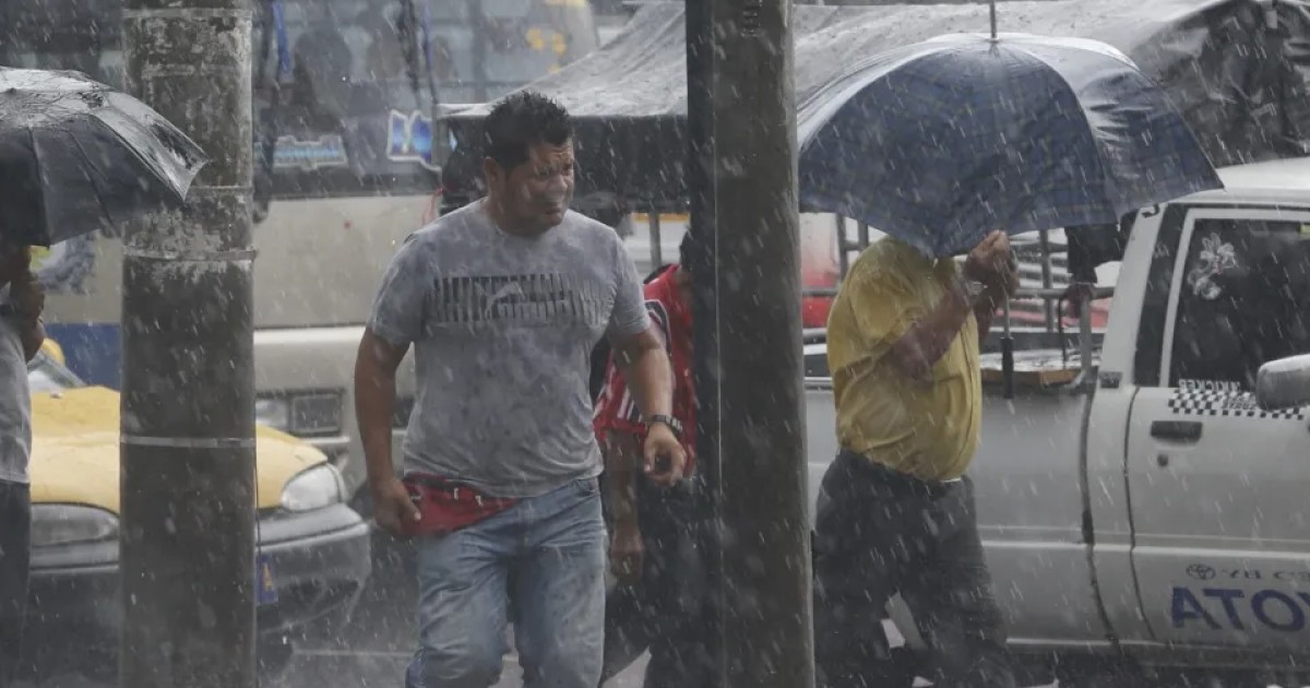 Prevén lluvias de rápido desplazamientos en estos sectores de El Salvador